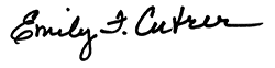 Emily F. Cutrer signature