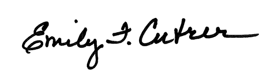 Emily F. Cutrer signature